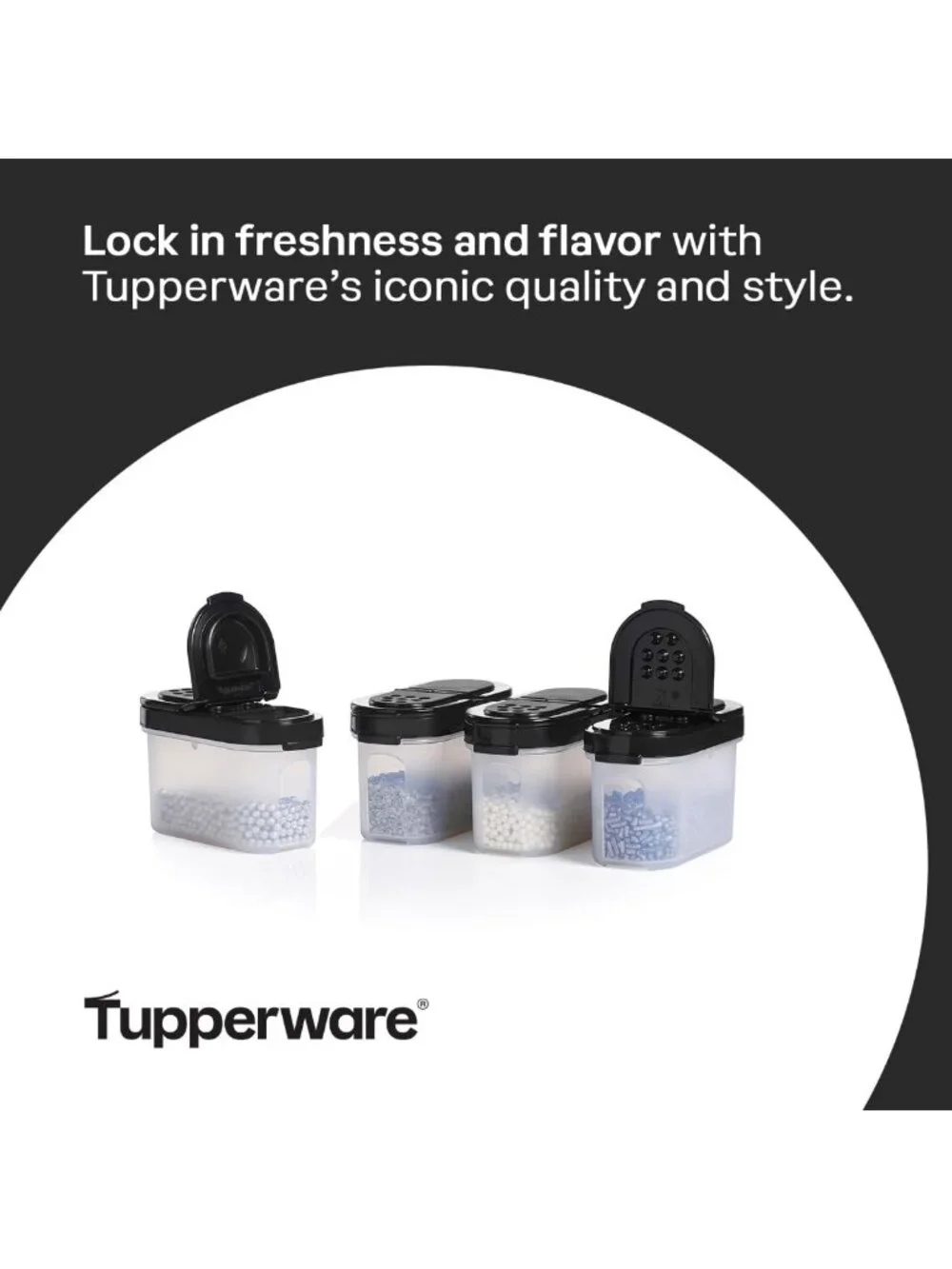 Set of 4 Small Spice Shakers - BPA-Free, Dishwasher Safe, Keeps Herbs Fresh